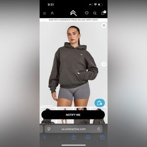 Oner Active foundations hoodie in taupe